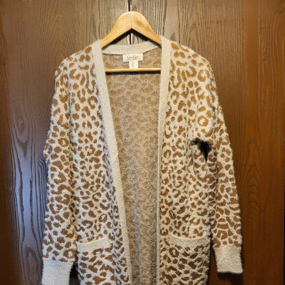 Jessica Simpson Animal Print Cardigan - Picture 1 of 5